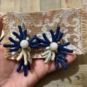 Coral blue earrings